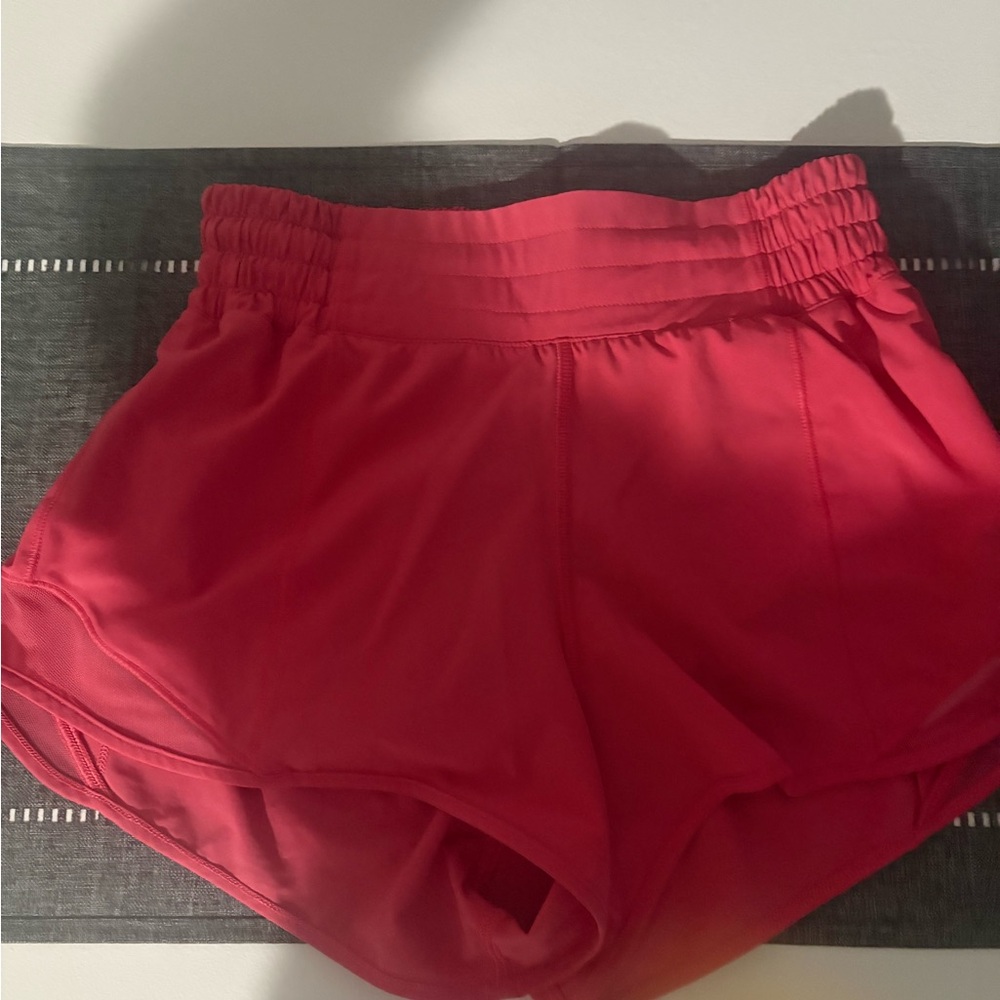 lululemon athletica  Pink Athletic Shorts worn twice. They are high rise 2.5 in